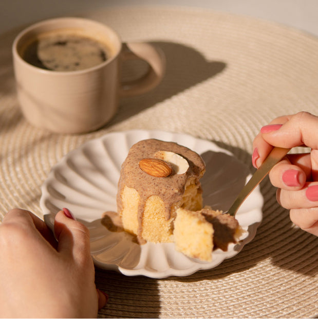 Haselnussmus Topping auf Kuchen